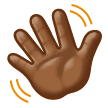 👋🏾 Waving Hand: Medium-Dark Skin Tone, Emoji by Samsung
