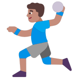 🤾🏽‍♂️ Man Playing Handball: Medium Skin Tone, Emoji by Microsoft