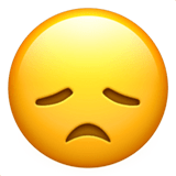 😞 Disappointed Face, Emoji by Apple