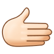 🫱🏻 Nach Rechts Weisende Hand: Helle Hautfarbe Emoji von Samsung