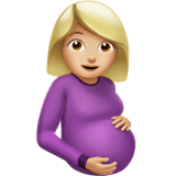🤰🏼 Беременная Женщина: Светлый Тон Кожи, смайлик от Apple