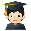 🧑🏻‍🎓 Student(in): Helle Hautfarbe Emoji von Samsung