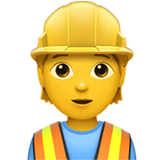 👷 Bauarbeiter(in) Emoji von Apple