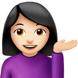 💁🏻‍♀️ Woman Tipping Hand: Light Skin Tone, Emoji by Apple