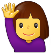 🙋‍♀️ Frau Mit Erhobenem Arm Emoji von Samsung