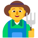 🧑‍🌾 Fermier (tous Genres) Emoji par Microsoft