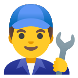 👨‍🔧 Mechaniker Emoji von Google