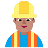 👷🏽‍♂️ Bauarbeiter: Mittlere Hautfarbe Emoji von Microsoft
