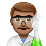 👨🏽‍🔬 Man Scientist: Medium Skin Tone, Emoji by Apple