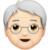 🧓🏻 Older Person: Light Skin Tone, Emoji by Apple