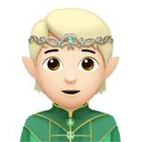 🧝🏻 Elf(e): Helle Hautfarbe Emoji von Apple