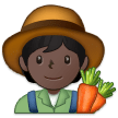 🧑🏿‍🌾 Farmer: Dark Skin Tone, Emoji by Samsung