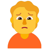 🙍 Person Frowning, Emoji by Microsoft
