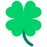 🍀 Four Leaf Clover, Emoji by Microsoft