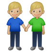 👬🏼 Deux Hommes Se Tenant La Main : Peau Moyennement Claire Emoji par Samsung