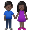 👫🏿 Woman and Man Holding Hands: Dark Skin Tone, Emoji by Samsung