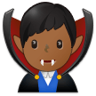 🧛🏾‍♂️ Man Vampire: Medium-Dark Skin Tone, Emoji by Samsung