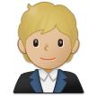 🧑🏼‍💼 Büroangestellte(r): Mittelhelle Hautfarbe Emoji von Samsung