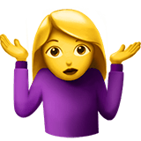 🤷‍♀️ Schulterzuckende Frau Emoji von Apple