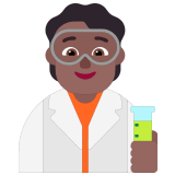 🧑🏾‍🔬 Wissenschaftler(in): Mitteldunkle Hautfarbe Emoji von Microsoft