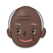 👴🏿 Old Man: Dark Skin Tone, Emoji by Samsung