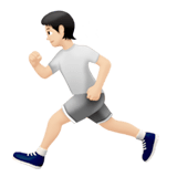 🏃🏻 Person Running: Light Skin Tone, Emoji by Apple