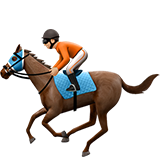 🏇🏼 Pferderennen: Mittelhelle Hautfarbe Emoji von Apple