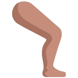 🦵🏽 Bein: Mittlere Hautfarbe Emoji von Microsoft