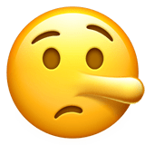 🤥 Lügendes Gesicht Emoji von Apple