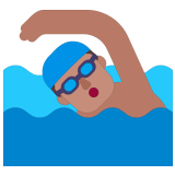 🏊🏽‍♂️ Пловец: Средний Тон Кожи, смайлик от Microsoft