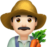 👨🏻‍🌾 Мужчина-Фермер: Очень Светлый Тон Кожи, смайлик от Apple