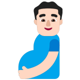 🫃🏻 Беременный Мужчина: Очень Светлый Тон Кожи, смайлик от Microsoft