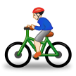 🚴🏻‍♂️ Man Biking: Light Skin Tone, Emoji by Samsung