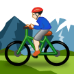 🚵🏻‍♂️ Мужчина на Горном Велосипеде: Очень Светлый Тон Кожи, смайлик от Samsung