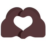 🫶🏿 Heart Hands: Dark Skin Tone, Emoji by Microsoft