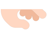 🫳🏻 Palm Down Hand: Light Skin Tone, Emoji by Microsoft