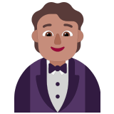 🤵🏽 Person in Tuxedo: Medium Skin Tone, Emoji by Microsoft