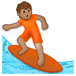 🏄🏽 Серфинг: Средний Тон Кожи, смайлик от Samsung