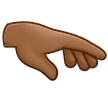 🫳🏾 Palm Down Hand: Medium-Dark Skin Tone, Emoji by Samsung