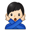 🙅🏻‍♂️ Homme Faisant Un Geste D’interdiction : Peau Claire Emoji par Samsung
