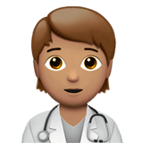 🧑🏽‍⚕️ Arzt/ärztin: Mittlere Hautfarbe Emoji von Apple