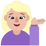 💁🏼‍♀️ Woman Tipping Hand: Medium-Light Skin Tone, Emoji by Microsoft