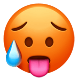 🥵 Schwitzendes Gesicht Emoji von Apple