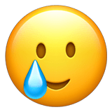 🥲 Smiling Face with Tear, Emoji by Apple