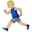 🏃🏼‍♂️ Man Running: Medium-Light Skin Tone, Emoji by Samsung
