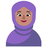 🧕🏽 Woman with Headscarf: Medium Skin Tone, Emoji by Microsoft