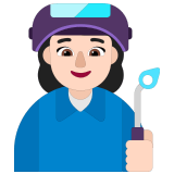 👩🏻‍🏭 Fabrikarbeiterin: Helle Hautfarbe Emoji von Microsoft