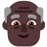 👴🏿 Old Man: Dark Skin Tone, Emoji by Microsoft