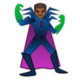 🦹🏾‍♂️ Man Supervillain: Medium-Dark Skin Tone, Emoji by Google