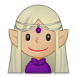 🧝🏼‍♀️ Woman Elf: Medium-Light Skin Tone, Emoji by Samsung